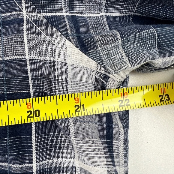 Men's Eighty Eight Blue Plaid  Western Button Down Shirt - Picture 7 of 9